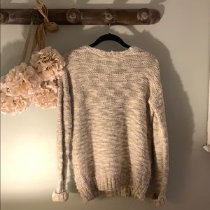 Open-backed knit sweater